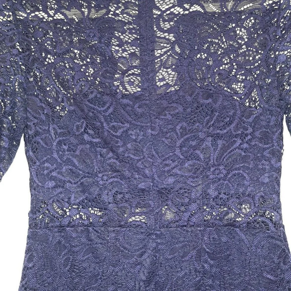 Express Design Studio Dark Navy Blue Trim Lace Dress - Womens Size 2 - Picture 7 of 16